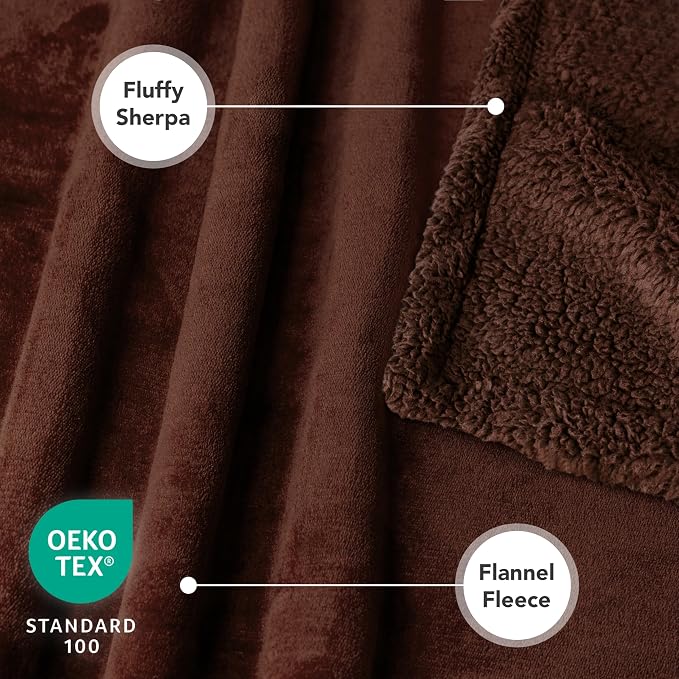 PetAmi Waterproof Dog Blanket for Couch, Large 60x40, Pee Proof Sherpa Fleece Reversible Pet Throw, Furniture Protector for Bed Sofa Kennel, Soft Washable Cover for Medium Dogs Cats, Brown Sherpa - Image 3