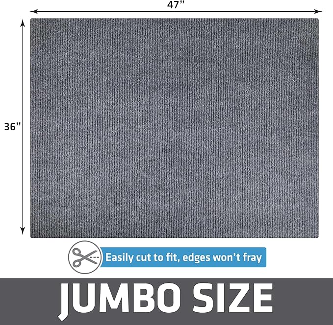 Drymate Cat Litter Box Mat, Litter Trapping Mat, Grey, 36x47 Jumbo XXL | Waterproof, Urine-Proof, Absorbent, Machine Washable, Soft on Paws, Contains Mess, Protects Floors, Kitten Supplies, USA Made - Image 6