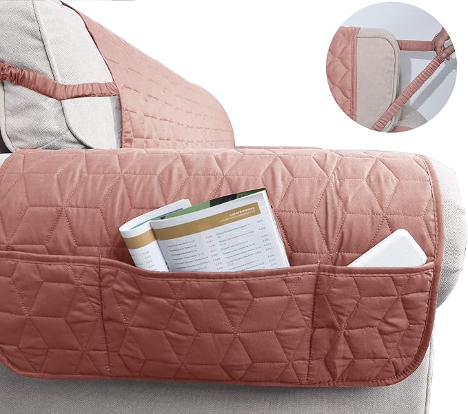 Ameritex Waterproof Nonslip Recliner Cover Christmas Decor Stay in Place, Dog Couch Recliner Cover Furniture Protector for Pets and Kids (Pink, 30'') - Image 5