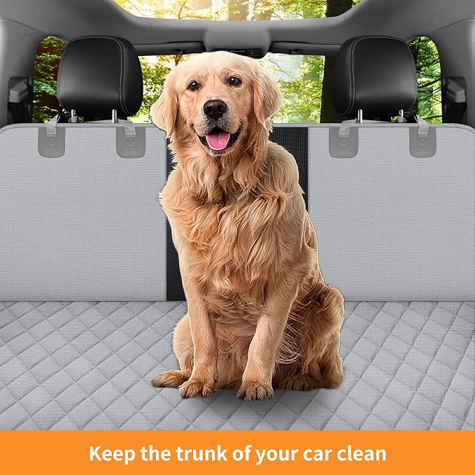 GXT Dog Back Seat Cover Protector for Cars SUV and Trucks with Mesh Window, Scratchproof Nonslip and Waterproof Material - Image 3