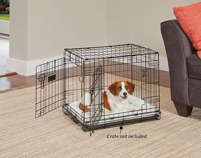 MidWest Homes for Pets QuietTime Dog Bed – White Fleece Bolster, Ultra-Soft and Machine Washable, Fits 24-Inch Crates and Carriers, for Small Breed Dogs (Pack of 2) - Image 2