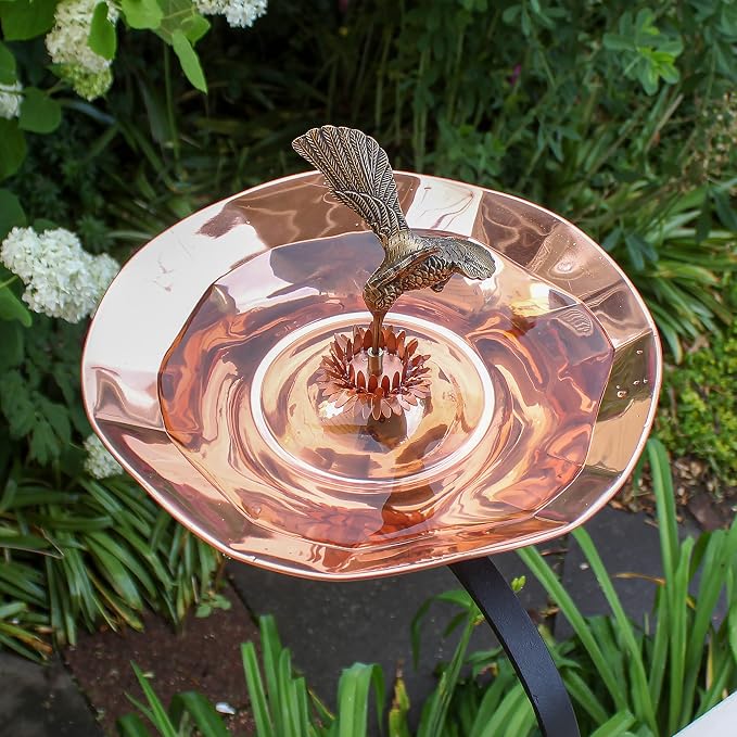 Achla Designs Hummingbird Birdbath with Rail Mount Bracket - Image 4