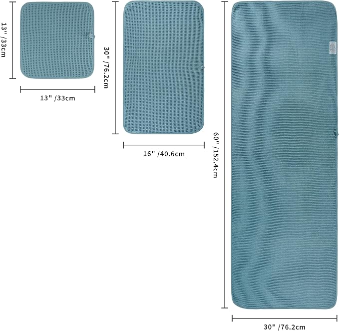 POLYTE 430 GSM Microfiber Quick Dry Lint Free Oversize Bath Towel Set, 6 Piece (Waffle Weave) - Image 2