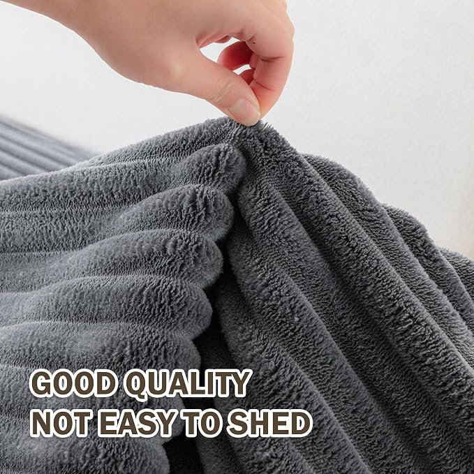 MEETSKY 100% Waterproof Couch Cover for Sectional Sofa, Non Slip Couch Covers for L Shape Sofa Cover Washable, 2 Pieces Pet Sofa Slipcover for 2-3 Cushion Couch, Dark Grey, X-Large, 35"x63"+35"x70.9" - Image 4