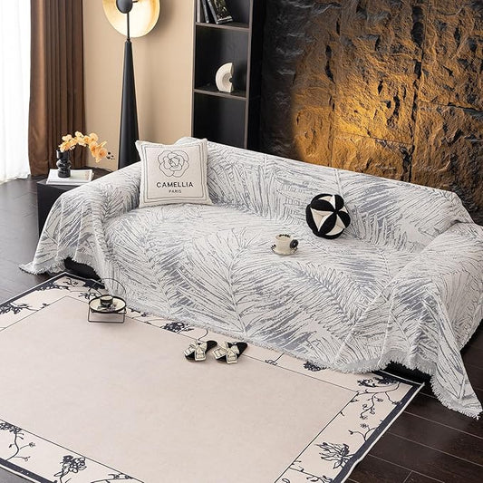 ROOMLIFE Couch Cover Boho Sofa Covers for 3 Cushion Couch Washable | Furniture Protector Sofa Couch Cover for Dogs, Soft Breathable Sofa Slipcover, Couch Throw Blankets with Tassels 71''X118'' by ROOMLIFE