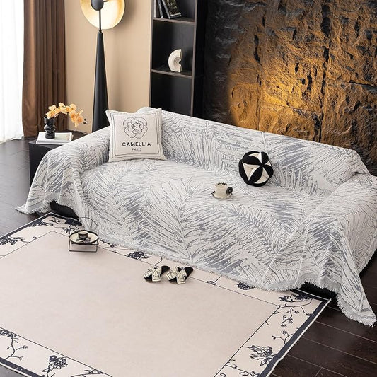 ROOMLIFE Couch Cover Boho Sofa Covers for 3 Cushion Couch Washable | Furniture Protector Sofa Couch Cover for Dogs, Soft Breathable Sofa Slipcover, Couch Throw Blankets with Tassels 71''X150'' by ROOMLIFE