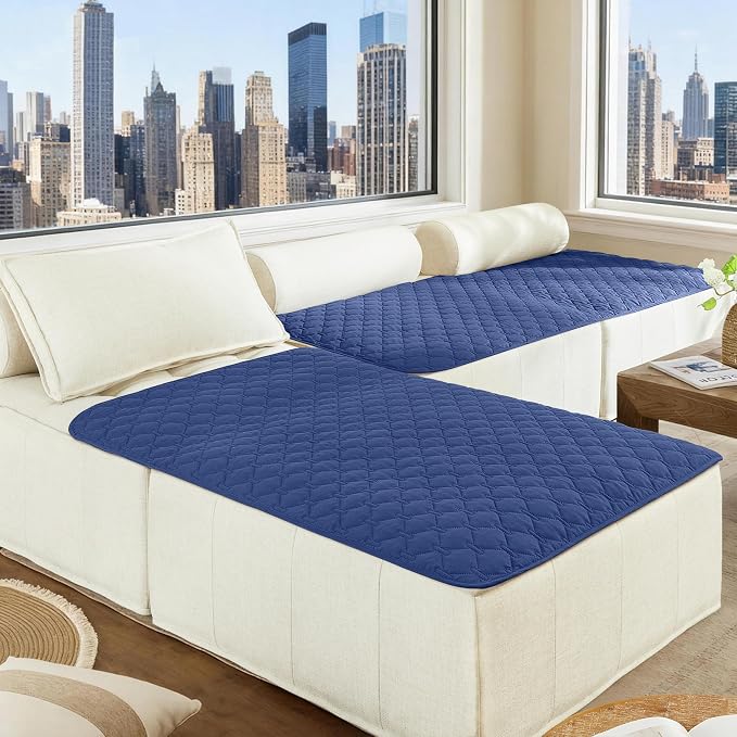 gogobunny 100% Double Sided Waterproof Dog Blanket Soft Pet Bed Cover Reversible Protect Furniture Couch Sofa Car for Puppy Large Dog Cat (Dark Navy/Light Navy, 40x50 Inch (Pack of 1)) - Image 6