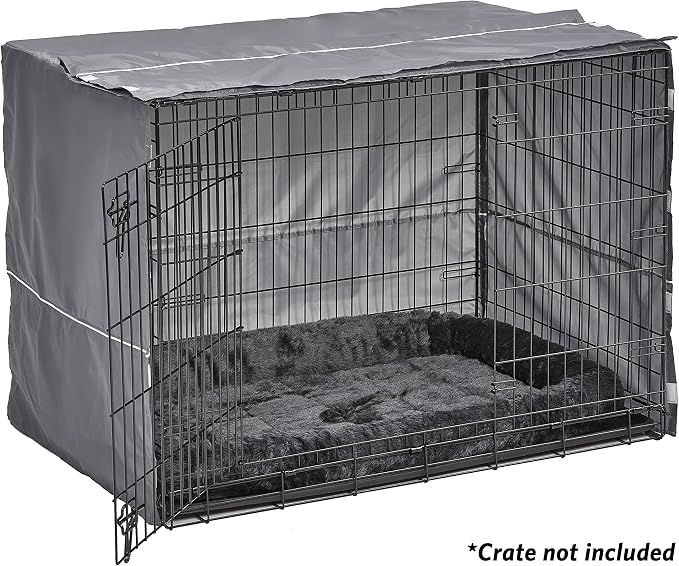 New World Dog Crate Comfort Kit by, Matching Dog Crate Cover & Dog Bed to Make Your Dogs Crate Their Home, Compatible with Midwest Homes for Pets & New World Dog Crates, Fits 42-Inch Dog Crate, Gray - Image 3