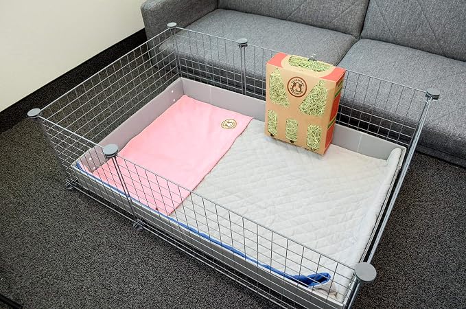 GuineaDad Original Fleece Cage Liner for Guinea Pigs – Reusable, Extra Absorbent Core with Waterproof Bottom – Burrow Pocket Bedding – Fits C&C 2x3 Cages – Pink Small Pet Liner - Image 7