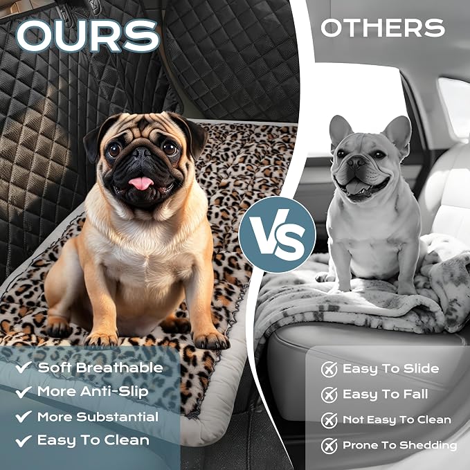 Backseat Dog Bed Mat for Car, Dog Car Seat Cover for Back Seat (53" x 24") | Soft and Comfortable Dogs Blanket, Bottom Non-Slip, Washable, For Cars Trucks and SUVs - Image 2