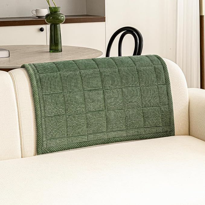 Couch Covers for Dogs Washable, Non Slip Couch Covers for Loveseat Sofa Pet Friendly, Soft Fuzzy Sofa Covers for Pet, Dog Couch Cover Furniture Protector(1PC,Green,27.6"x27.6") - Image 2