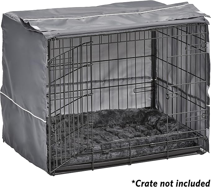New World Dog Crate Comfort Kit by, Matching Dog Crate Cover & Dog Bed to Make Your Dogs Crate Their Home, Compatible with MidWest Homes for Pets & New World Dog Crates, Fits 22-Inch Dog Crate, Gray - Image 3