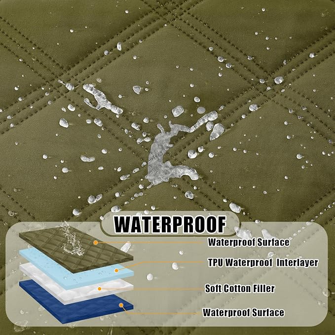 Smiry Waterproof Dog Bed Cover, Reversible Pet Blanket for Sofa Couch | Soft Washable Dog Blanket, Leakproof Couch Cover for Dogs Cats & Furniture Protection, 30x70, Green/Navy - Image 2
