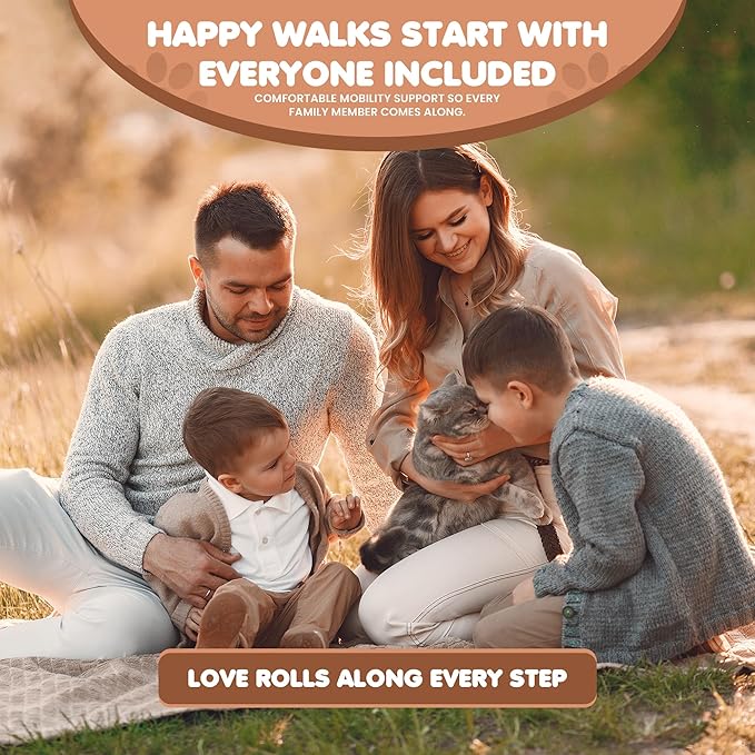 Premium Large Dog Stroller for Pets up to 55lbs, Dog Stroller for Medium Dogs, All-Terrain pet Stroller with Carbon Steel Frame & Breathable Mesh, Black & Grey (Large)