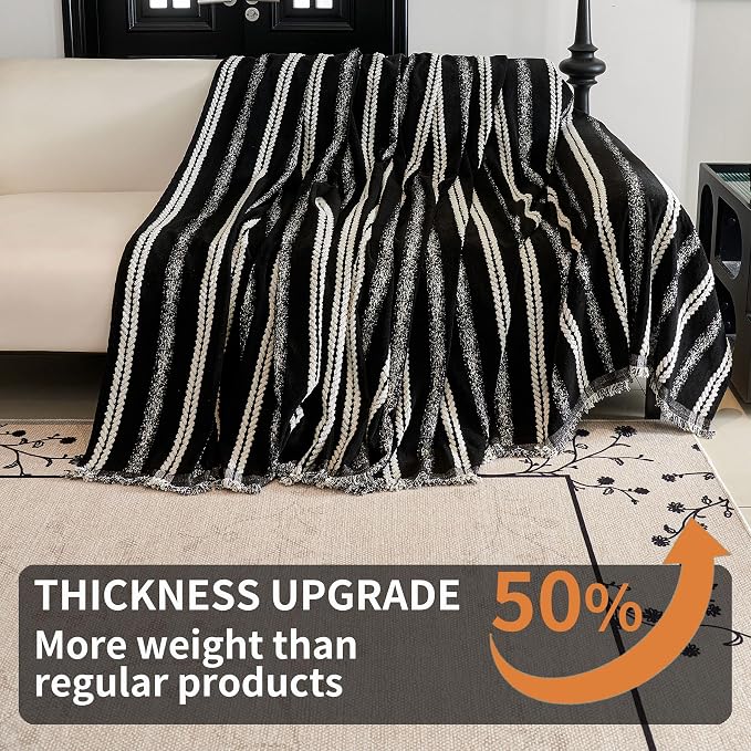 HAOMAIJIA Non Slip Couch Cover Sofa Covers for 3 Cushion Couch Washable sectional Couch Covers for Dogs pet Furniture Protector Couch Cover Blanket for Living Room (TM-Black, 91"x134") - Image 3