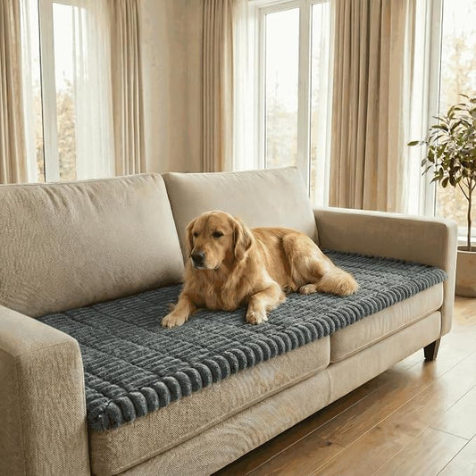 Non-Slip Sectional Couch Covers, Washable Pet Friendly Furniture Protector for Dogs Cats, Soft Thick Slipcover for L-Shaped Sofa (Sold by Piece, Not Set) (Dark Grey, 27.6"x70.5") by CURUYAN