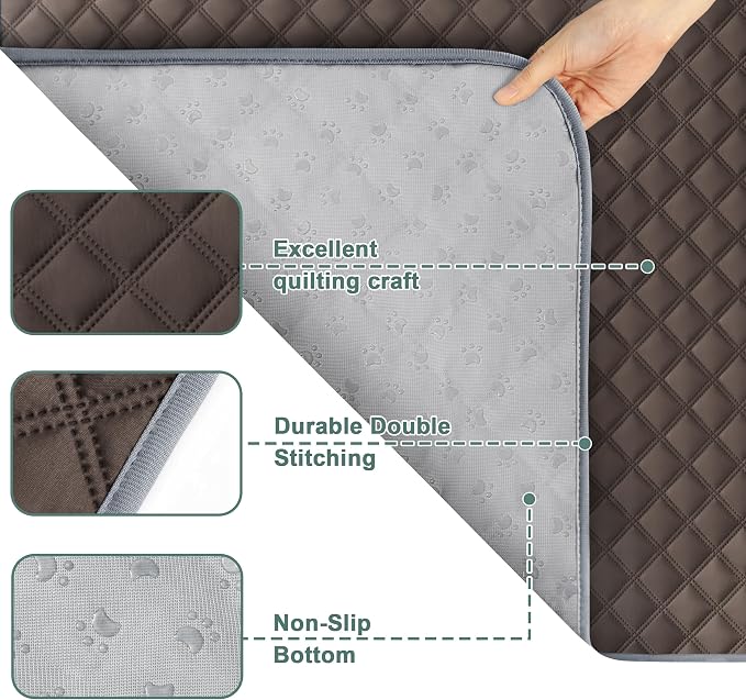 Eterish Reusable Washable Pee Pads for Dogs Large/Extra Large 36'' x 41'' 2 Pack, Absorbent Pet Puppy Dog Training Pads Non-Slip, Waterproof Whelping Potty Pads for Dogs Leak-Proof - Image 4