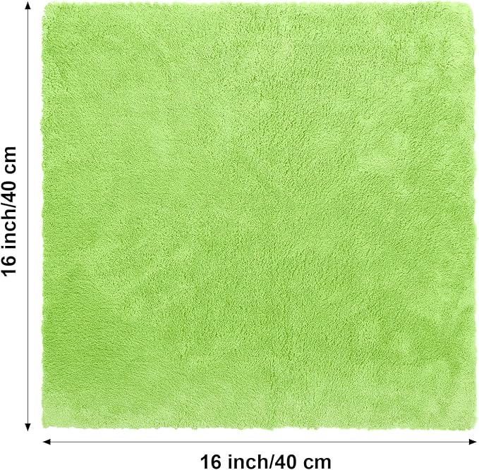 Shimeyao 30 Pcs 16 x 16 Inch Edgeless Microfiber Plush Towels for Cars Detailing Drying Wash Polishing Absorbent Cleaning Cloths, 500 GSM(Green) - Image 2