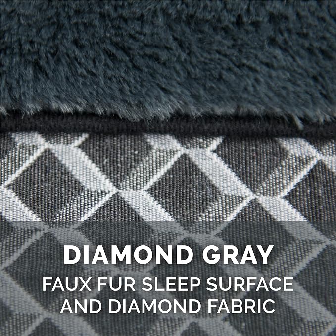 Furhaven Replacement Dog Bed Cover Comfy Couch Plush & Décor Sofa-Style, Machine Washable - Diamond Gray, Large - Image 4