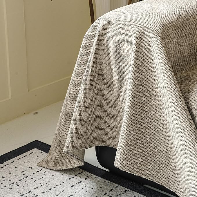 ROOMLIFE Non Slip Waterproof Couch Cover Sofa Covers for 3 Cushion Couch Washable, Furniture Protector Sofa Couch Cover for Dogs, Soft Sofa Slipcover, Couch Throw Blankets (Light Brown 71''X150'') - Image 5
