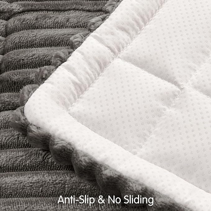 SUBRTEX Couch Cover for Dogs, Non-Slip Sofa Mat Washable, Thick Sofa Slipcover Cushion Protector Pet-Friendly (Gray, 27.6"x70.9") - Image 6