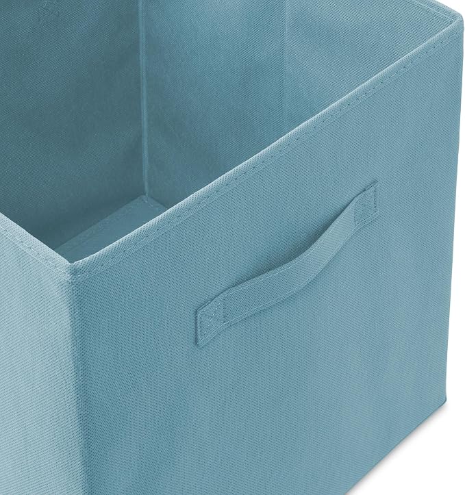Casafield Set of 12 Collapsible Fabric Cube Storage Bins, Baby Blue - 13" Foldable Cloth Baskets for Shelves, Cubby Organizers & More - Image 3