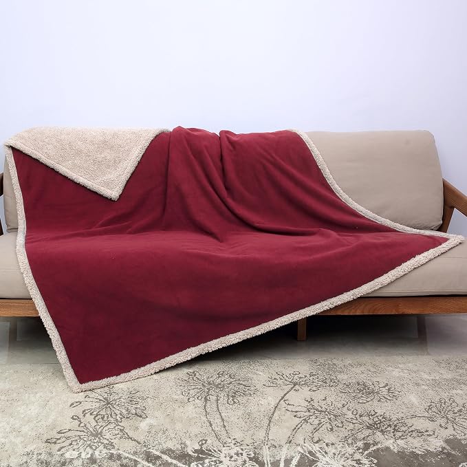 Catalonia Waterproof Blanket for Bed, Reversible Leakproof Throw | 80 x 90 Inch, Wine, Washable Protector Cover for Couch and Sofa, Stain Proof Blanket for Pets, Kids and Everyday Spills - Image 3