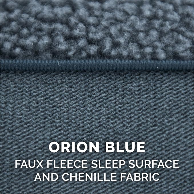 Furhaven Replacement Dog Bed Cover Sherpa & Chenille Sofa-Style, Machine Washable - Orion Blue, Jumbo (X-Large) - Image 4