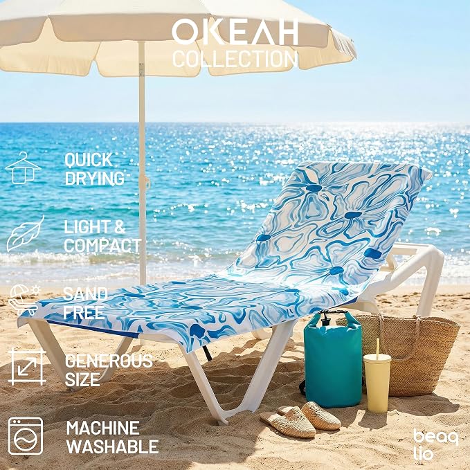 6 Pack Microfiber Beach Towel Set with 6pcs Travel Bag 71*36'' Blue | Quick Dry XL Beach Towels for Cruise Pool Yoga Gym Gift, Lightweight Absorbent Sandproof Compact Towels Beach Essentials - Image 8