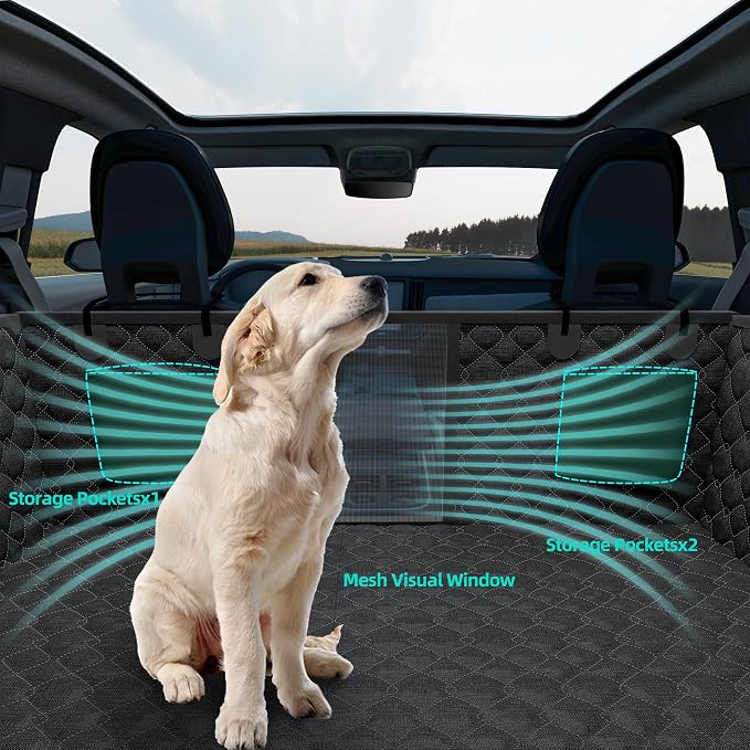 Petiza Back Seat Extender for Dogs Hard Bottom Dog Car Seat Cover for Back Seat Heavy Duty Scratch Proof Nonslip Durable Soft 100% Waterproof Dog Hammock for Car Truck SUV - Image 5