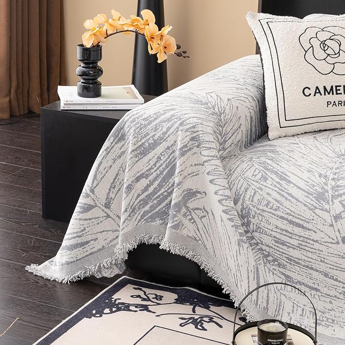 ROOMLIFE Couch Cover Boho Sofa Covers for 3 Cushion Couch Washable | Furniture Protector Sofa Couch Cover for Dogs, Soft Breathable Sofa Slipcover, Couch Throw Blankets with Tassels 71''X118'' - Image 8