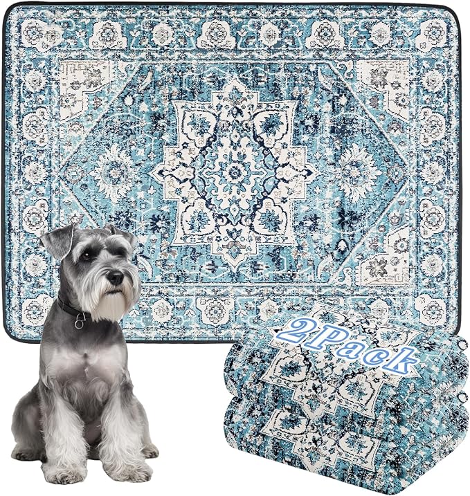 Thicken Washable Pee Pads for Dogs, 2 Pack Waterproof Reusable Pee Pads for Dogs，36"x48" Super Absorbent Leakproof Dog Pads, Non-Slip Potty Pads for Floor, Crate, Couch, Whelping Pads Pet Supplies by Dogcator