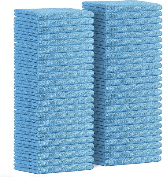 Avalon Towels Microfiber Cleaning Cloths (Value Pack of 48) - Size 16 x 16 Inches, Highly Absorbent Cleaning Rags, Lint Free, Reusable and Washable, Microfiber Towels for Cars by AvalonTowels