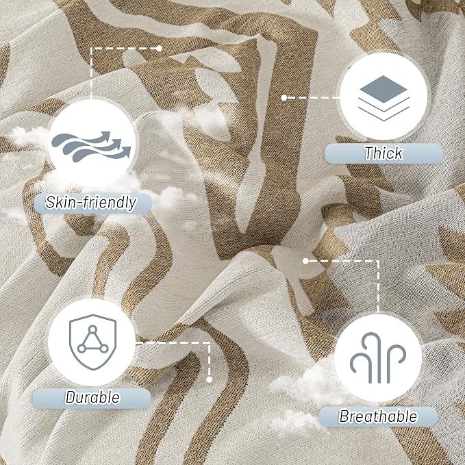 MYSKY HOME Sectional Couch Cover Khaki Boho Geometric Sofa Covers for Sectional Sofa L Shape Chenille Couch Protector for Dogs Pets Couch Throw Cover Washable Durable for Home Decor, 71" X118" - Image 5