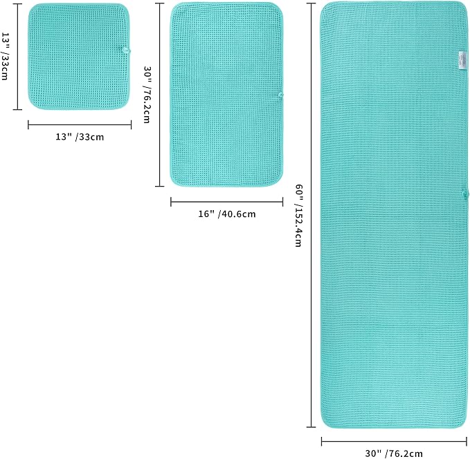 POLYTE 430 GSM Microfiber Quick Dry Lint Free Oversize Bath Towel Set, 6 Piece (Waffle Weave) - Image 2