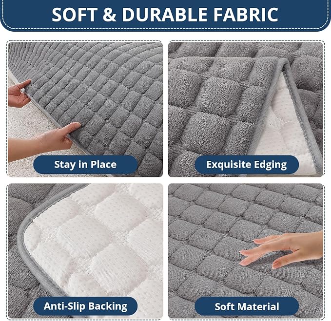 OstepDecor Pet Couch Covers for Sofa, Soft Sofa Covers Washable | Non Slip Dog Couch Protector, Pet Hair, Dirt & Wear Protection, Fits Sofas, Loveseats & Sectionals, 35.4" x 35.4", Dark Grey - Image 2
