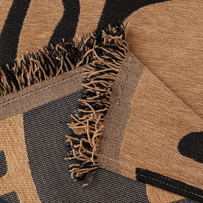 VClife Soft Thick Chenille Couch Cover 1 PC Washable Couch Cover for 2 Cushion Couch Sofa Modern Brown Black Jacquard Sectional Sofa Cover 71"x118" - Image 9