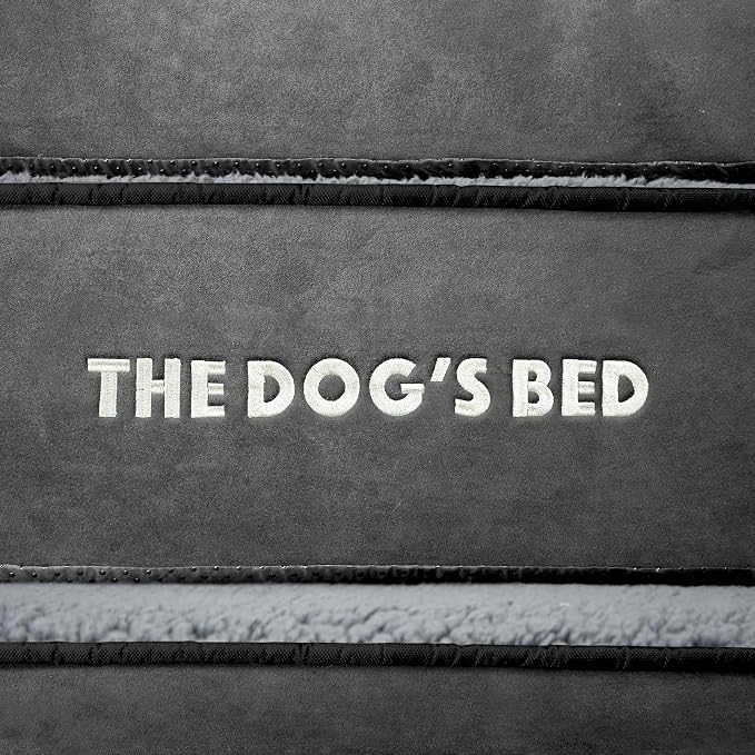 The Dog’s Bed Orthopedic Bolster Dog Bed Replacement Outer Cover - for CertiPUR-Certified Foam Beds, Flannel Fabric, Grey, Medium - Image 5