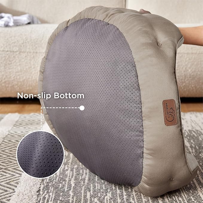 Bedsure Small Dog Bed Washable,Round Cat Beds for Indoor Cats,25in Camel | Soft Plush Pet Bed,Dog Beds for Small Dogs for Puppy and Kittens,Anti-Slip Bottom,Easy to Clean - Image 4