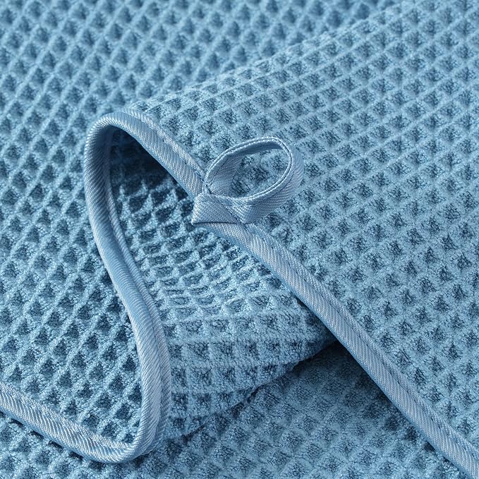Microfiber Waffle Bath Towels, 4 Pieces, Soft, Absorbent, Fast Drying, Lint Free 430 GSM (27''x55''/68.58 cm x139.7 cm) - Image 3