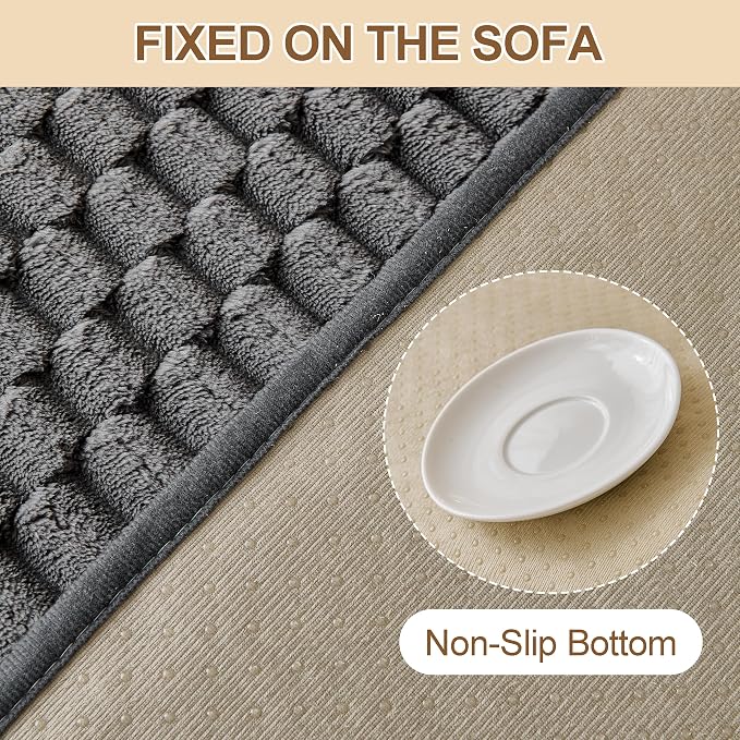 Waterproof Couch Covers for Dogs Washable, Pet sectional Sofa Cover | Non Slip Fuzzy Couch Slipcovers for 3 Cushion, Furniture Protector,Scratch Resistant Couch Covers for Sofa (Grey,35"x 83") - Image 5
