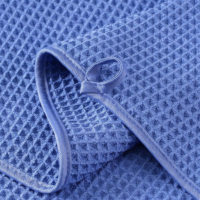 Microfiber Waffle Bath Towels, 4 Pieces, Soft, Absorbent, Fast Drying, Lint Free 430 GSM (27''x55''/68.58 cm x139.7 cm) - Image 3