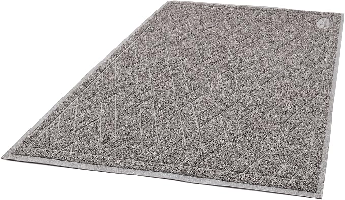 Pawkin Cat Litter Mat, Jumbo XX-Large, 4x3 Feet, Fits Two Litter Boxes or Extra Coverage for One Box, Gray - Image 5