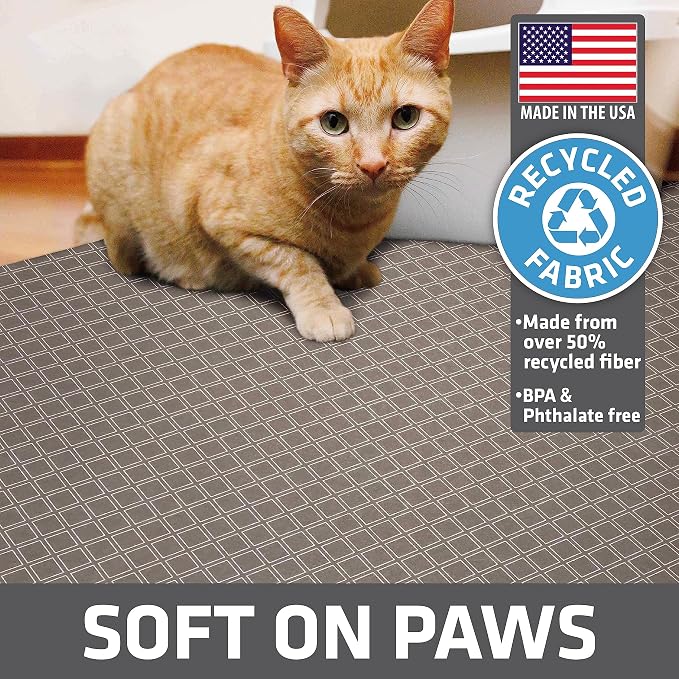 Drymate Cat Litter Box Mat, Litter Trapping Mat, Taupe, 29x36 XL | Waterproof, Urine-Proof, Absorbent, Machine Washable, Soft on Paws, Contains Mess, Protects Floors, Kitten Supplies, USA Made - Image 4