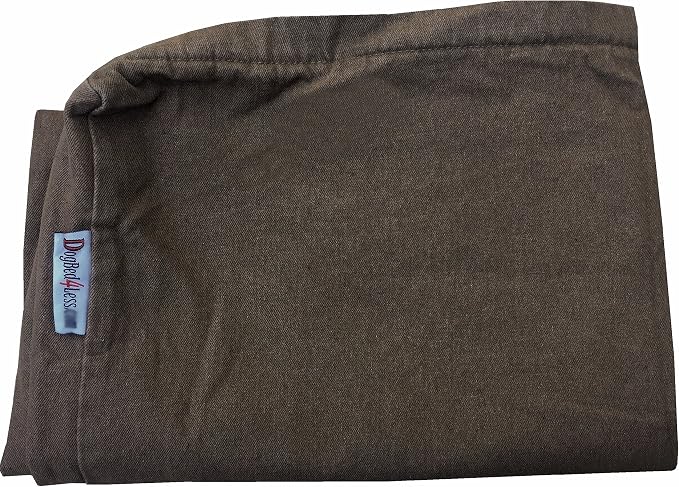 Dogbed4less Large Shredded Memory Foam Dog Bed Pillow, Waterproof Lining and Machine Washable Durable Denim Cover 41X27 Inches, Brown - Image 6