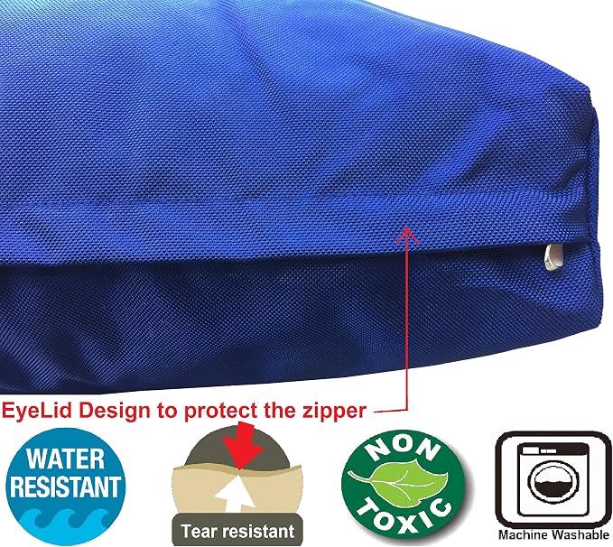 Dogbed4less XL Memory Foam Dog Bed for Medium to Large Dogs with Orthopedic Comfort, Waterproof Liner and Heavy Duty Nylon Cover 40X35 Pillow, Navy Blue - Image 3