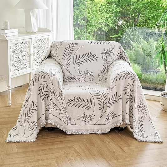 Couch Cover for Dogs Washable Sofa Cover, Sectional Couch Covers, Sofa Covers for 2 Cushion Couch, Non Slip Stripe Sofa Slipcovers Furniture Protector (Eucalyptus Brown 91x71) by Unknown