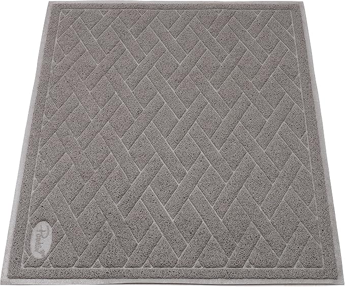 Pawkin Cat Litter Mat, Jumbo XX-Large, 4x3 Feet, Fits Two Litter Boxes or Extra Coverage for One Box, Gray - Image 3